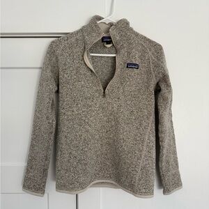 Patagonia Women's Beige Half Zip Sweater